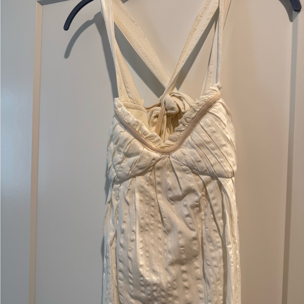 Free People Cream Empire Waist Midi Dress - Picture 3 of 3